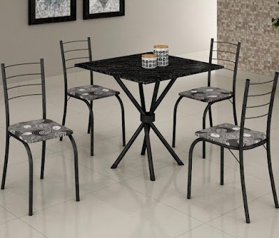 Mesa 4cadeiras Marabá Quadrada
